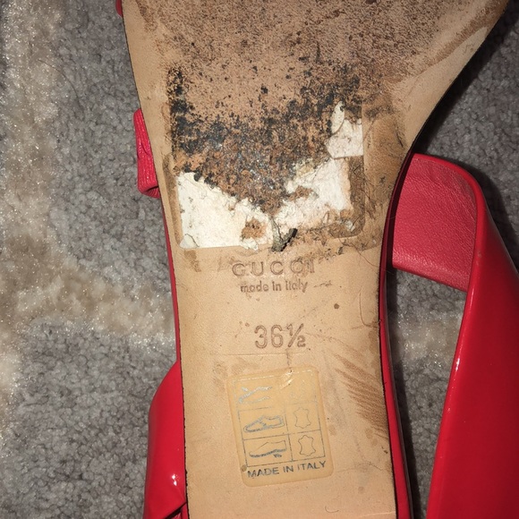 Gucci coral color wrap strap sandals - Picture 3 of 6